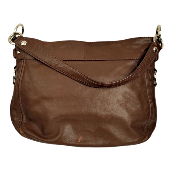 Coach Zoe Brown Genuine Leather Hobo Medium Shoulder Bag F14707 - Picture 5 of 9